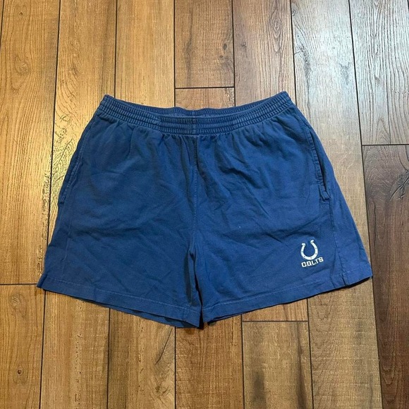 Vintage NFL Indianapolis colts blue cotton sweat shorts size large - Picture 1 of 8